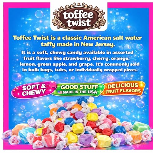 Sugar Free Taffy - 10 sabores variados, 1 lb miniatura 5