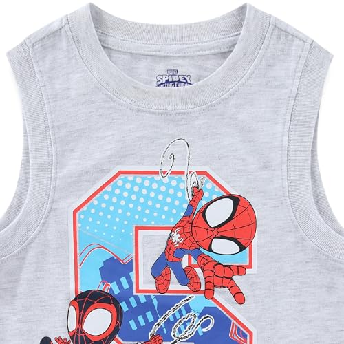 Marvel Spider-Man Miles Morales Ghost Spider Boys 2 Pack Tank Top for Toddler and Big Kids Grey - image 4