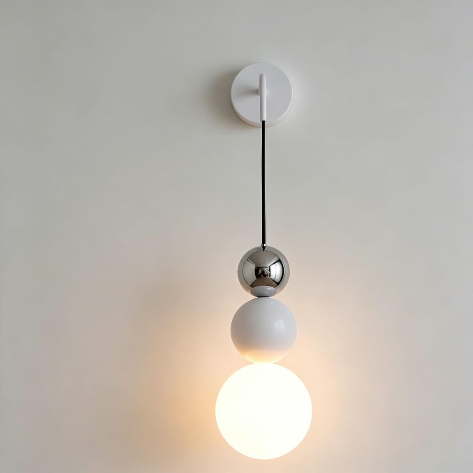 LUOYAOB Modern Glass Globe Wall Sconce Nordic Stacked Bubble Wall Lamp