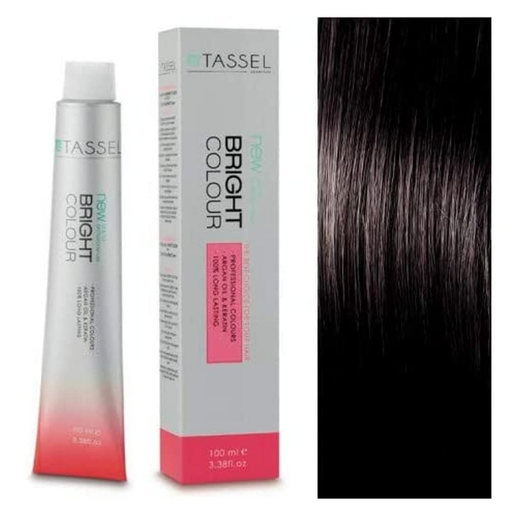 Tassel - Tinte Permanente Capilar Nº3 Castaño Oscuro - Mujer - 100 ml - Cobertura Total de Canas con Nutrición de Argán y Keratina