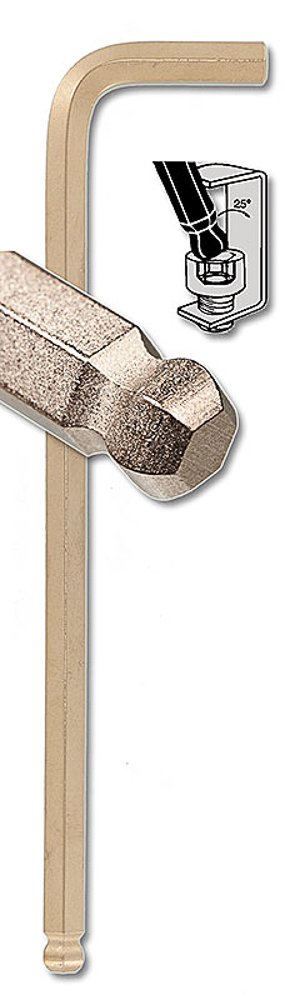 Bondhus 28054 2,5 mm con extremo de bola llave Allen de punta allen con GoldGuard acabado (paquete de 50), 88 mm
