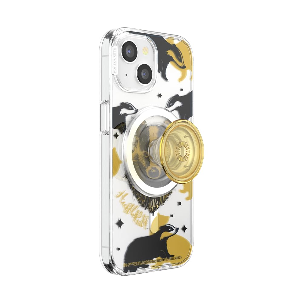 PopSockets iPhone 15 Phone Case with MagSafe- Hufflepuff