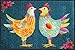 Produktbild Salonloewe Fußmatte Rainbow Chicken Petrol 050x075 cm Fußabtreter Sauberlaufmatte innen Haustür Fussmatte Indoor Schmutzfänger Outdoor waschbar