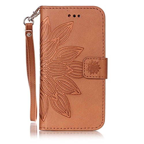 Caler - Funda protectora para Samsung Galaxy S8 (piel auténtica, tarjetero, función atril, hecha a mano en Europa para Samsung Galaxy S8