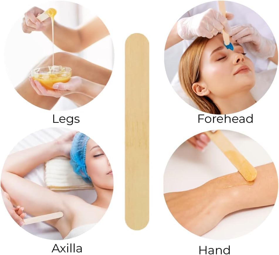 Image of MIBLY 80 PCS Popsicle Sticks for Crafts - Jumbo Craft Sticks Made of Smooth Wooden Sticks - Ideal Wood Sticks and Wooden Sticks for Crafts for Body Hair Removal (Pack of 80 Large Sticks)
