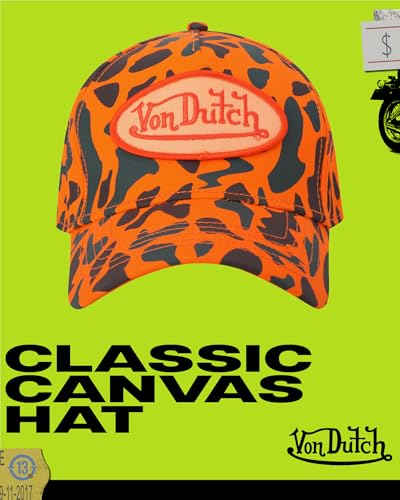 Image of Von Dutch Men & Womens Baseball Caps - Breathable Adjustable Snapback Soft Cotton Canvas Curved Brim Vintage Hat