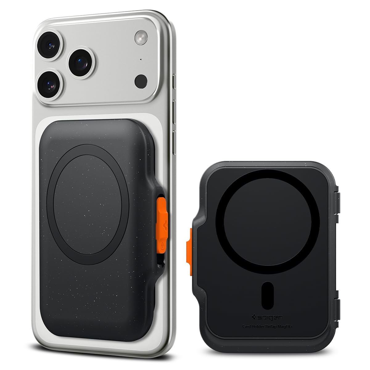 Spigen Tintap (MagFit+) Hard Shell Dual side Magnetic Wallet Card Holder [5-6 cards] MagSafe compatible with iPhone 16/15/14/13/12 models & MagSafe Accessories