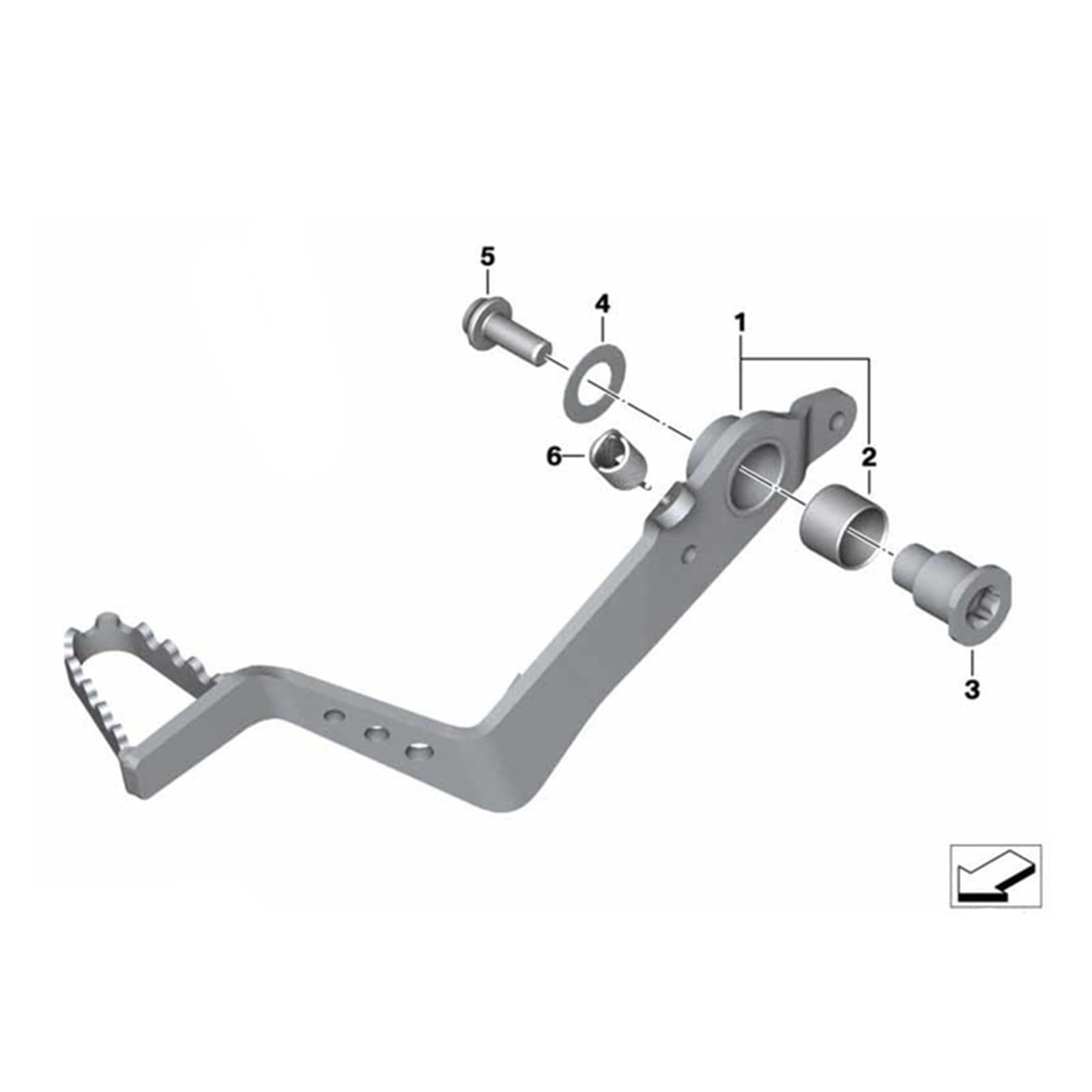 Generisch Kupplungshebel für Motorräder Zubehör für BMW F750GS F850GS (2018–2023): Hinterrad-Fußbremshebel(F750GS LOGO)