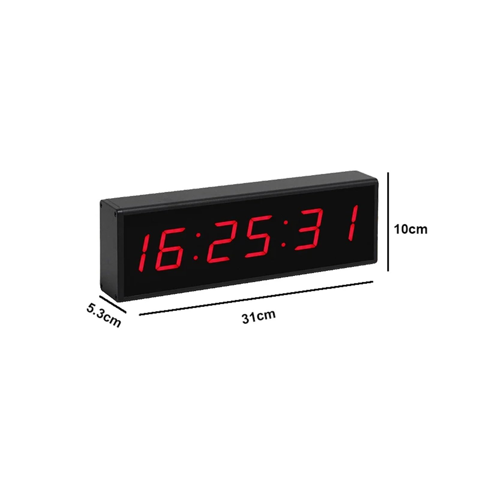 Minuteur de Gym, Horloge de Compte à rebours LED, minuterie numérique, Horloge Bureau, chronomètre d'intérieur, 12/24 Heures(Giallo)