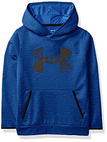 Under Armour Boys' Armour Fleece Hoodie , Tech Blue (432)/Black , Youth Small