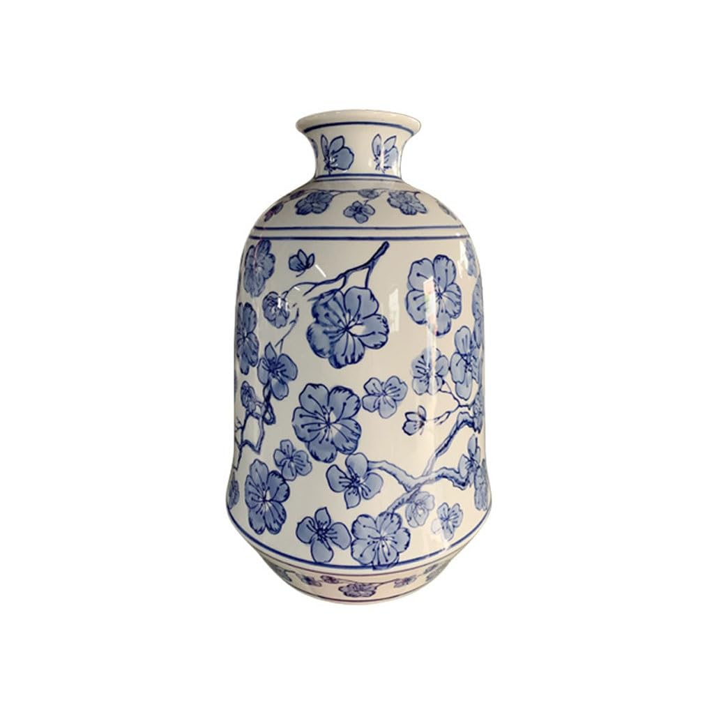 EINES Ceramic Vase Chinese Style Home Living Room Porch Desktop Ornaments Flower Arrangement Device