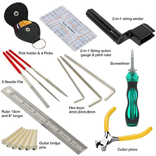 Summina Kit Entretien Guitare Trousse à Outils pour Guitare String Organizer Outil de Mesure de Jauge - Les Beatles, Paul McCartney, John Lennon, RIngo Starr, George Harrison Summina Kit Entretien Guitare Trousse à Outils pour Guitare String Organizer Outil de Mesure de Jauge – Image 5