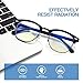 Blue Light Blocking Glasses Women, Semi-Rimless Clear Lens, Professional Computer Game Eyeglasses for men, Anti Eyestrain and Better Sleep (Black Frame)