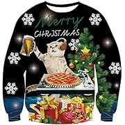 Fanient Коледен пуловер за момчета 3D печат DJ...