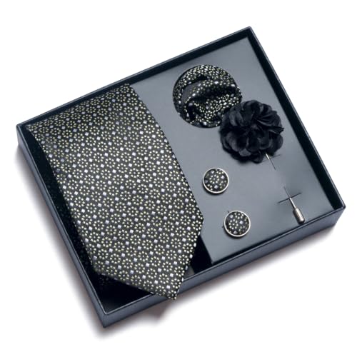 Image of joy alice 70 Colors Ties Set Men Mixed Color Necktie Handkerchief Cufflinks Brooch 3.15 Formal