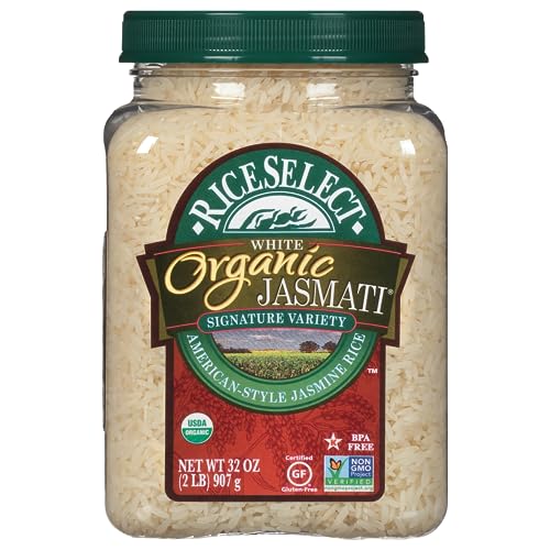 RiceSelect Organic Jasmati Rice, Fragrant Long-Grain Jasmine Rice