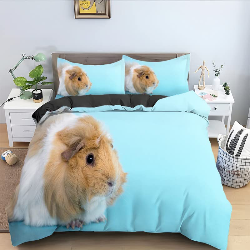 Parure de Lit 240 x 260 Motif Lapin Bleu pour une Chambre Adulte Cocooning