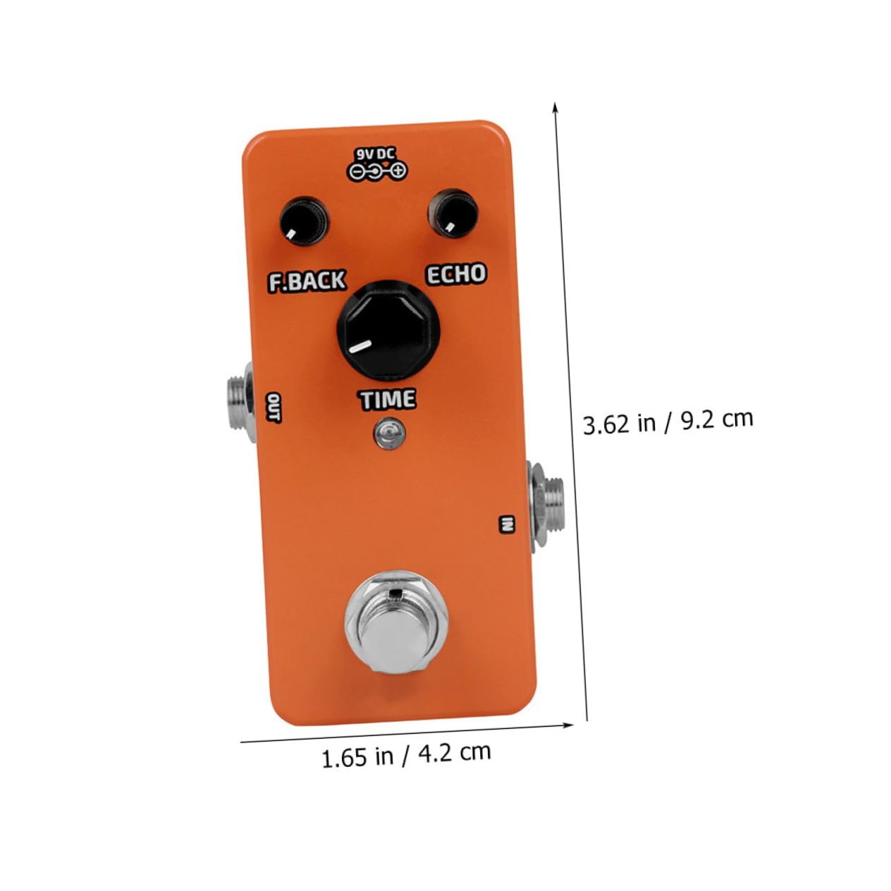 Pedale Delay Analogico per Chitarra Elettrica, Mini 1 Pz | Effetto Delay per Chitarra Elettrica, Arancia, Metallo e Circuito, Regolazione Tono Semplice