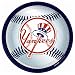 Amscan New York Yankees Round Dinner Plates, 9"