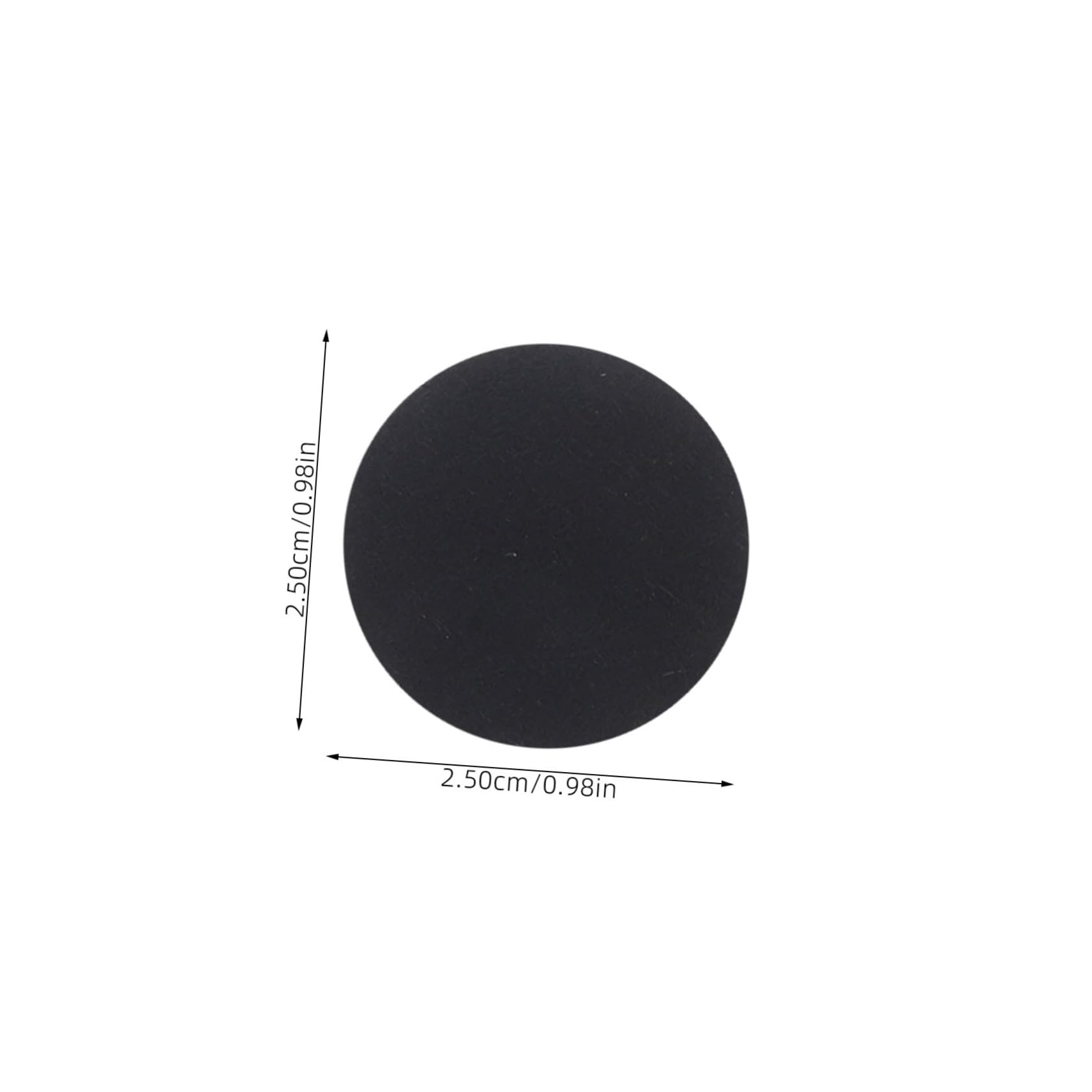 NUOBESTY 2500 Piezas de puntos ondulados moda pegamentos Accesorios diy Puntos adhesivos de fieltro decor círculos de fieltro adhesivo almohadillas de fieltro para ropa sintió Black