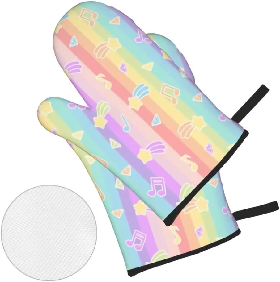 Oven Mitts and Pot Holders Set 4pc Thicken Heat-Resistant Gloves and