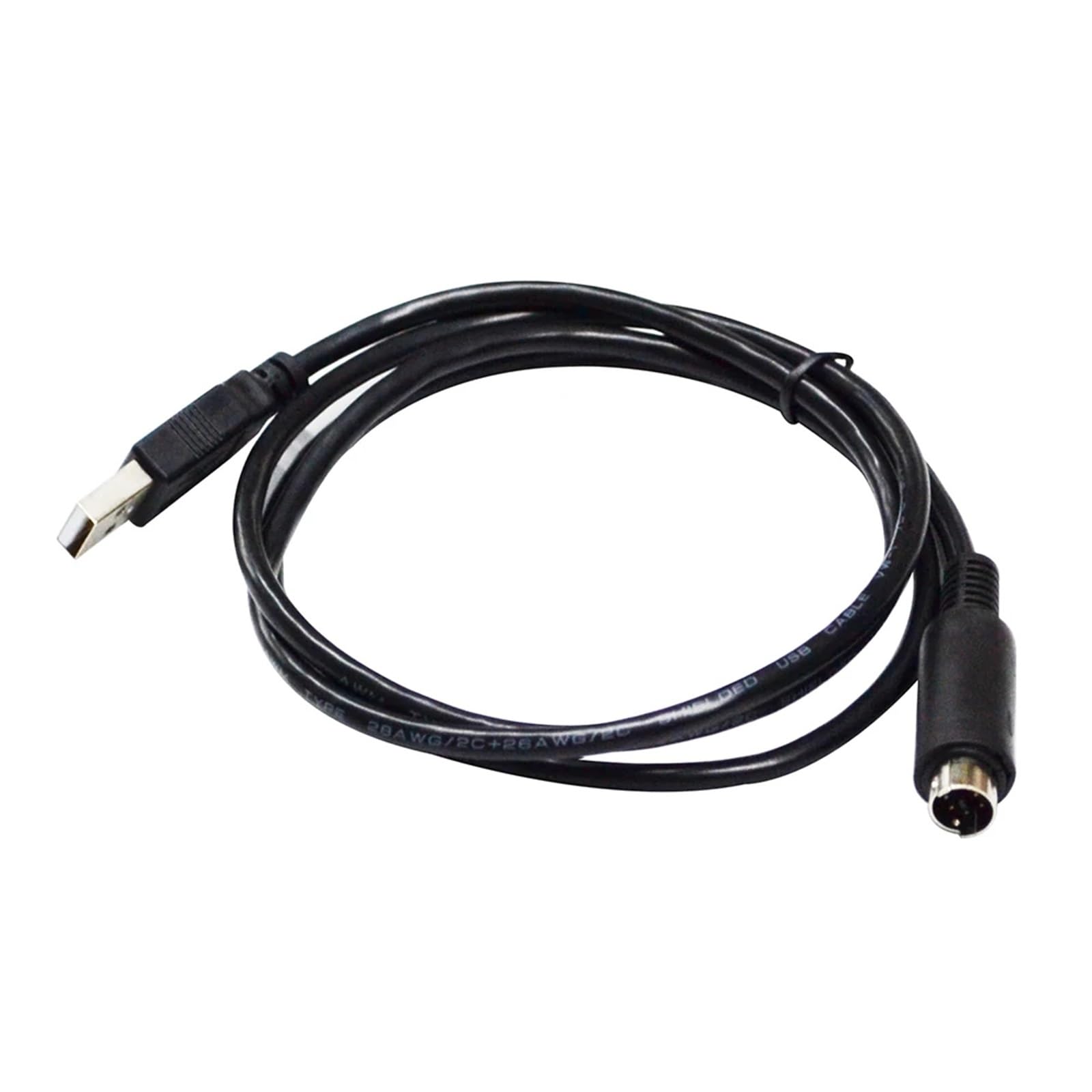 Adattatore da USB A 2.0 A Mini DIN 7 Pin Maschio I/O Tastiera Midi Cavo Estensione Dati PC(5m)