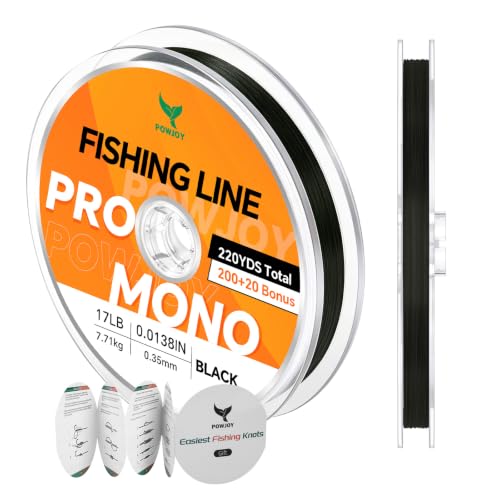 Image of Monofilament Fishing Line with Knot Guide Card, Tangle-Free Snap Ring for No More Mess, Low Memory Smooth Casting Nylon Mono String, 15 /20 /30 /50 /80LB, 220-1050 Yards