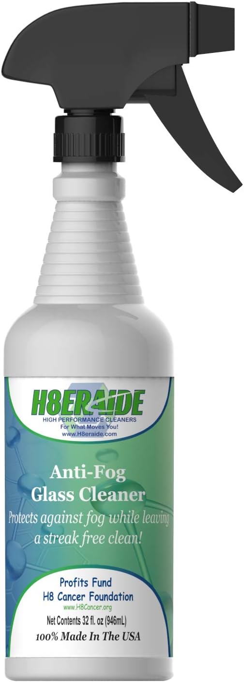 Anti fog Glass Cleaner 32oz - Aircraft Grade - No Streak glass cleaner provides an anti fog film for your GLASS, PLEXIGLASS, LEXAN, POLYCARBONATE and more LLC.