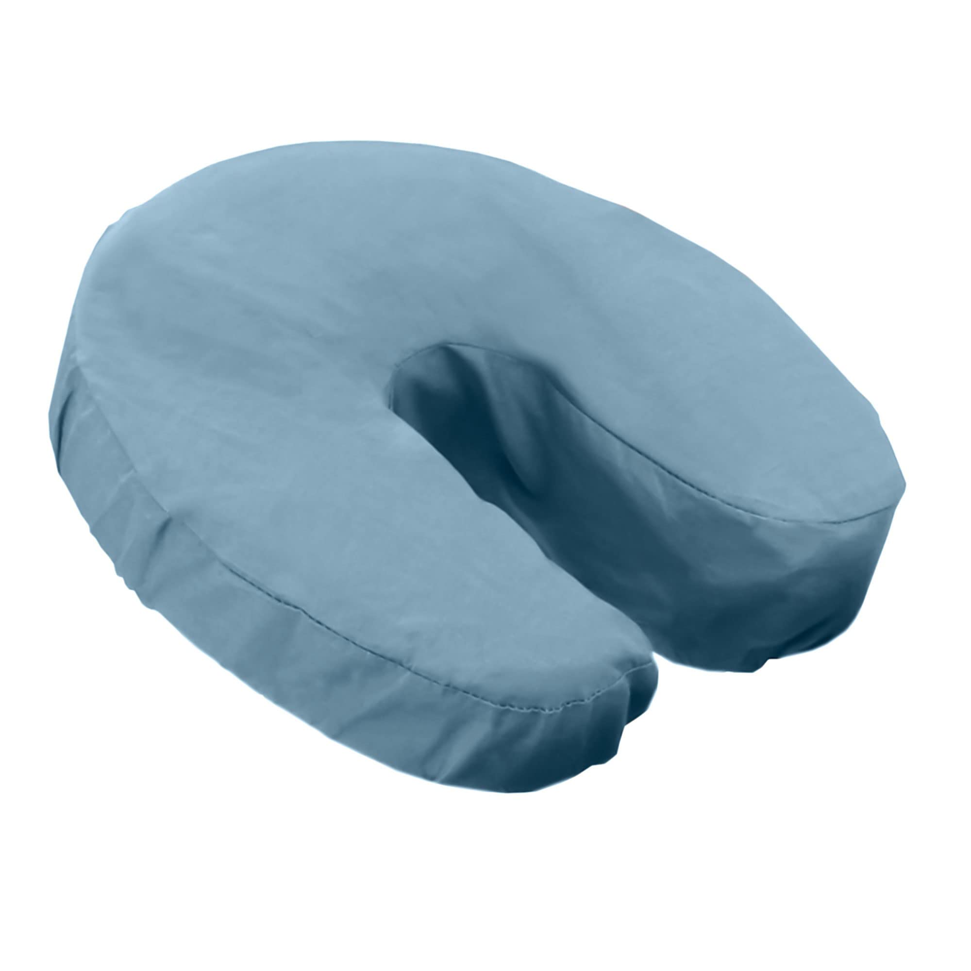 LONDON LINENS Microfiber Face Rest Cradle Covers - 4 Pieces (4, Blue)