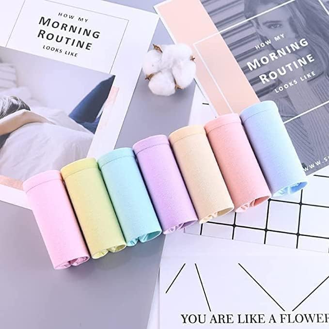 Image of Women Hipsters Panties 100% Super Soft Cotton Hipster Ladies Plain Bright Panty /Innerwear Soft Panties Underwear Combo Pack (Colour May Very)