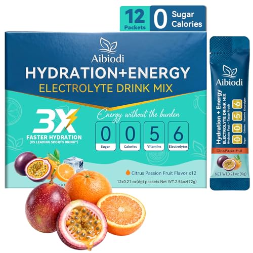 Image of Electrolytes Powder Packets - Sugar Free & Zero Calorie Liquid Daily Drink Mix - Instant Hydration & Energy Supplement with 6 Electrolytes and 5 Vitamins, Keto Friendly & Vegan - 12 Sticks