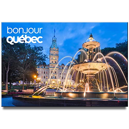 Imán de nevera decorativo Canadá Quebec 2x3 pulgadas miniatura 1