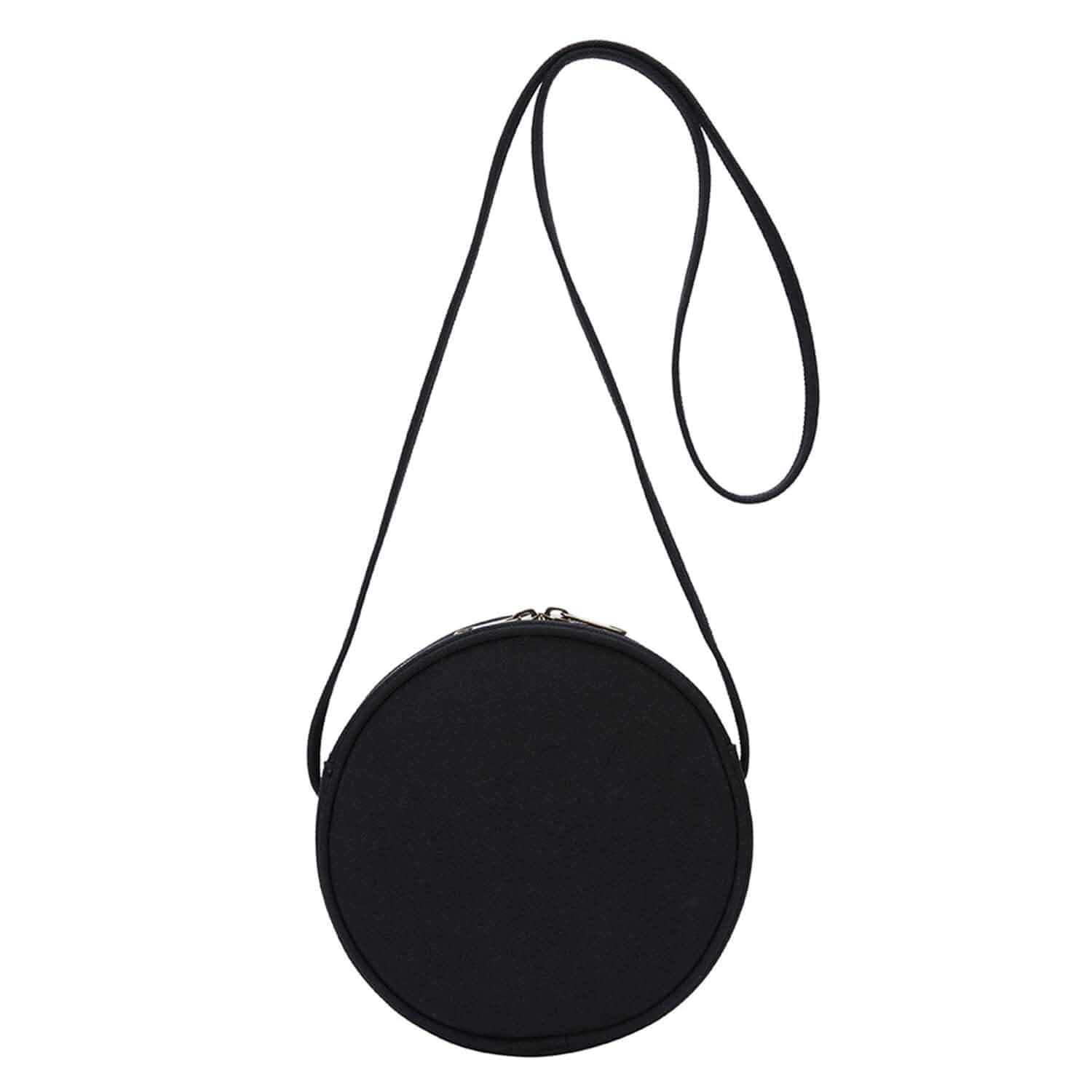 YONBEN Circle Purse for Women, Round Crossbody Bag with Zipper