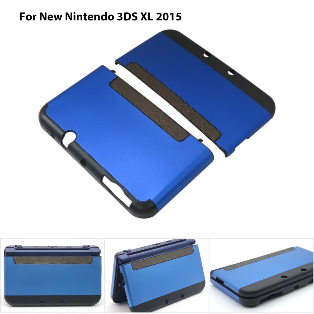Funda protectora de aluminio y plástico azul para Nintendo New 3DS XL LL (modelo 2015)