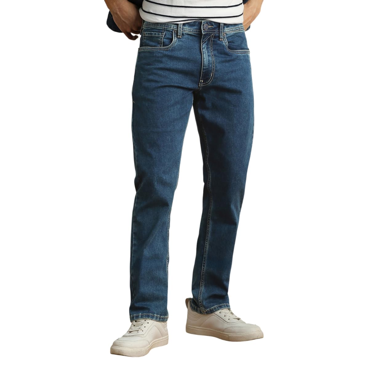 peter england Men's Regular Fit Denim Jeans for Daily Casual Wear-picture-49