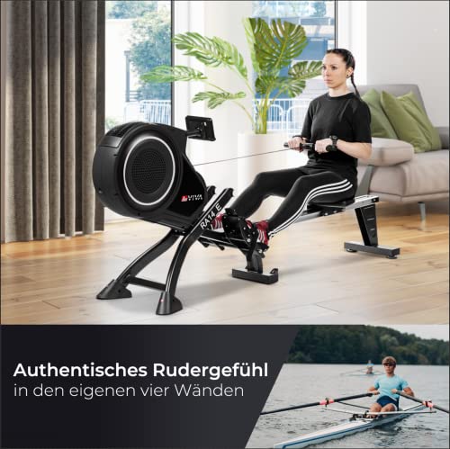 AsVIVA RA14_E Rudergerät Electronic Magnetic Rower mit Magnetbremssystem I Rudermaschine mit Fitnesscomputer & Pulsgurt… – Bild 3