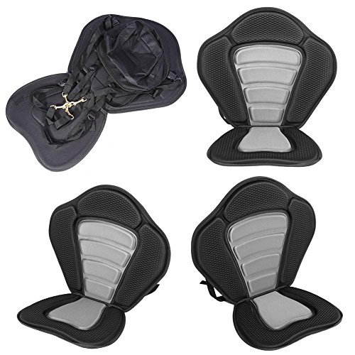 Dilwe Padded Kayak Sitz Bootssitz Seat Soft Kissen mit Backres und abnehmbare Tasche für Kanu Fischerboot