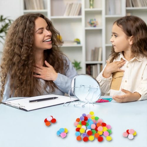 Tyqour 100 Stück Bunte Pompons zum Basteln, 3cm Bunt Filzkugeln Pompoms Bommeln zum Basteln Groß Pompons Bunte Pom Poms für Weihnachten Ostern Kinder DIY Kreativen Handwerk Dekorationen