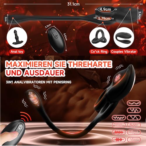 Anillo dual para el pene con estimulación de próstata y clítoris 2