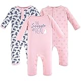 Yoga Sprout Cotton Union Suit, 3 Pack, Snuggle Bunny, 0-3 Months