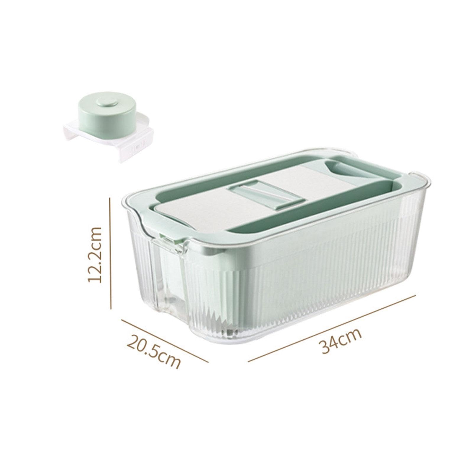 Gralara Mandolina para Cortar Verduras y Frutas, utensilio de Acero Inoxidable con Recipiente, Azul con 3 Cuchillas, Individual