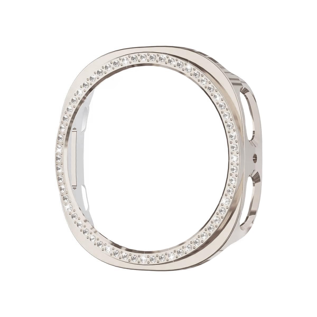 AISPORTS Etui kompatybilne z Samsung Galaxy Watch 8 40 mm, twarde etui z poliwęglanu (poliwęglan), odporne na wstrząsy, błyszczące, kryształowe, stras, oprawka, etui ochronne do Galaxy Watch 8, 40 mm