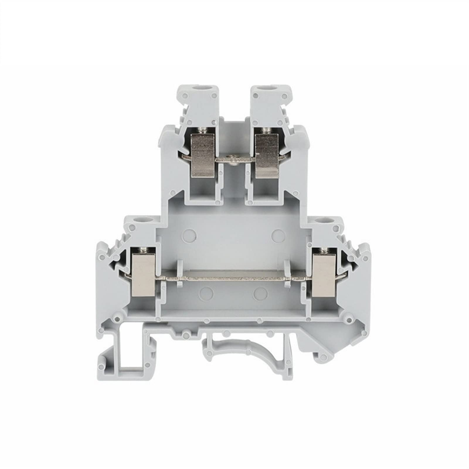 saako 10 Pz UKK5 Vite Universale Doppio Livello 2 Strati 4-Conduttore Striscia Spina Filo Connettore Elettrico Morsettiera Guida DIN UKK 5