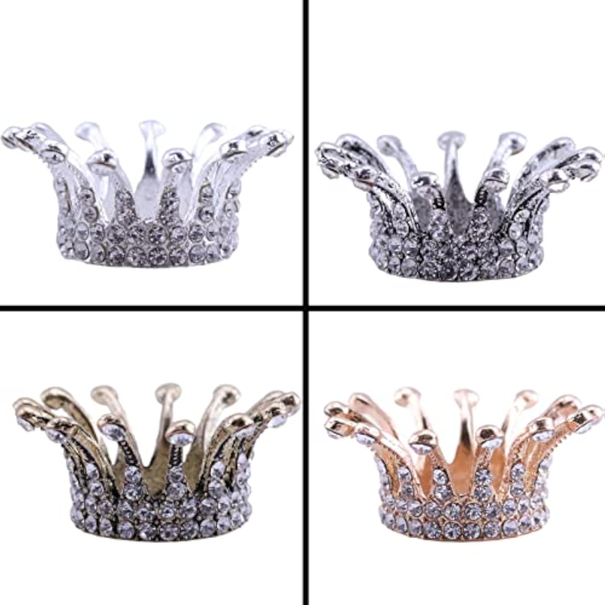 Crown Nail Brush Holder Manicure Display Stand, Gold
