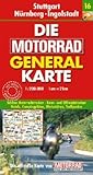 motorrad stuttgart vaihingen  Motorrad Generalkarte Deutschland Stuttgart, Nürnberg, Ingolstadt 1:200 000