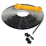 Instatrim Flexible Self-Adhesive Trim Bundle with Applicator - Caulking Kit with 50ft Black 3/4