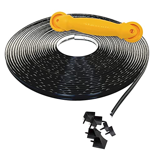 Image of Instatrim Flexible Self-Adhesive Trim Bundle with Applicator & Corners - Caulking Kit with 50ft Black 1 /2 inch Wide Caulk Strip, Applicator Tool, & 6 Corners - InstaTrim The Original Flexible Trim
