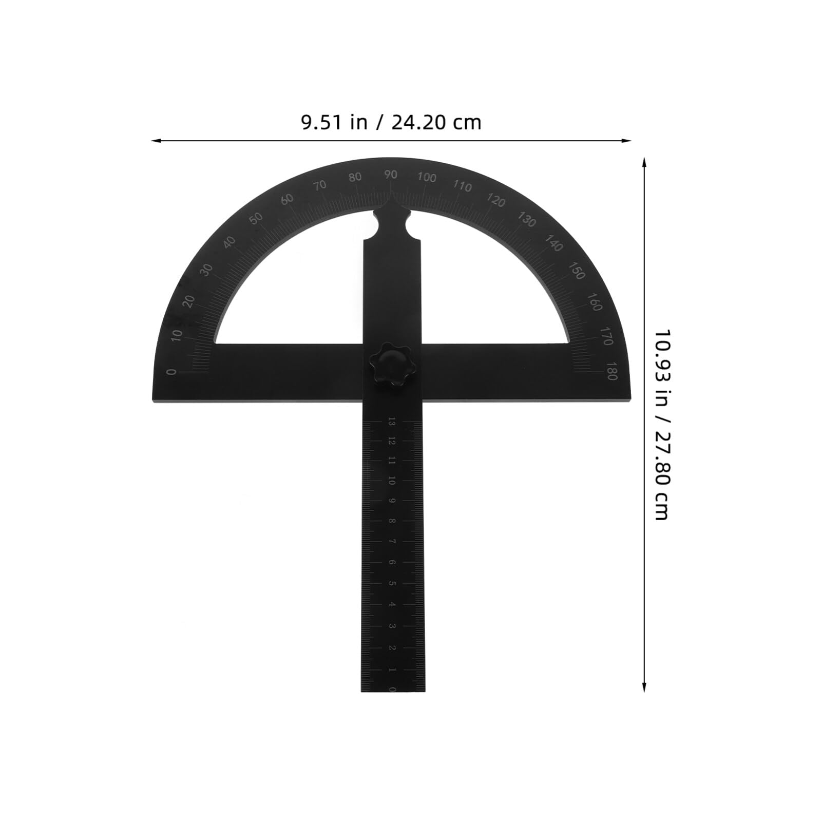 Generic Circular Saw Guide Protractor for Woodworking Long Miter Measuring Tool Miter Angle Finder Ruler, Black, 0430FS6I50LWSP1S18X