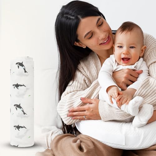 Image of Muslin Baby Swaddle - Breathable Receiving Blankets for Newborn Baby, 70% Viscose derived from Bamboo, 30% Spandex, Imported