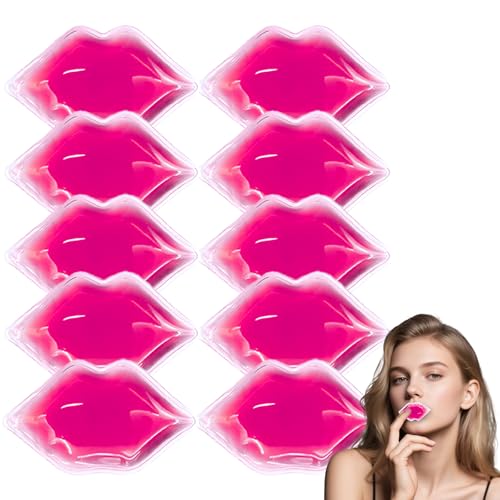 Reusable Lip Ice Packs for Swelling Relief – Cold Compress for Lips, Post-Procedure Recovery, and Soothing Comfort (10PCS, Soft Gel Design)